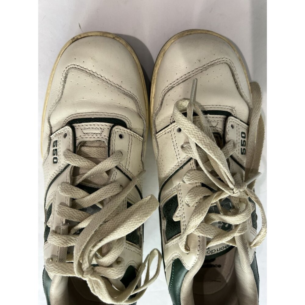 New Balance x Aime Leon Dore 550 Sneakers in White Green - Picture 4 of 9